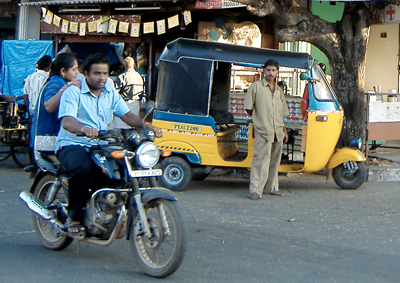 Auto rikshaw M Pondicherry streets CC technicolocavalry