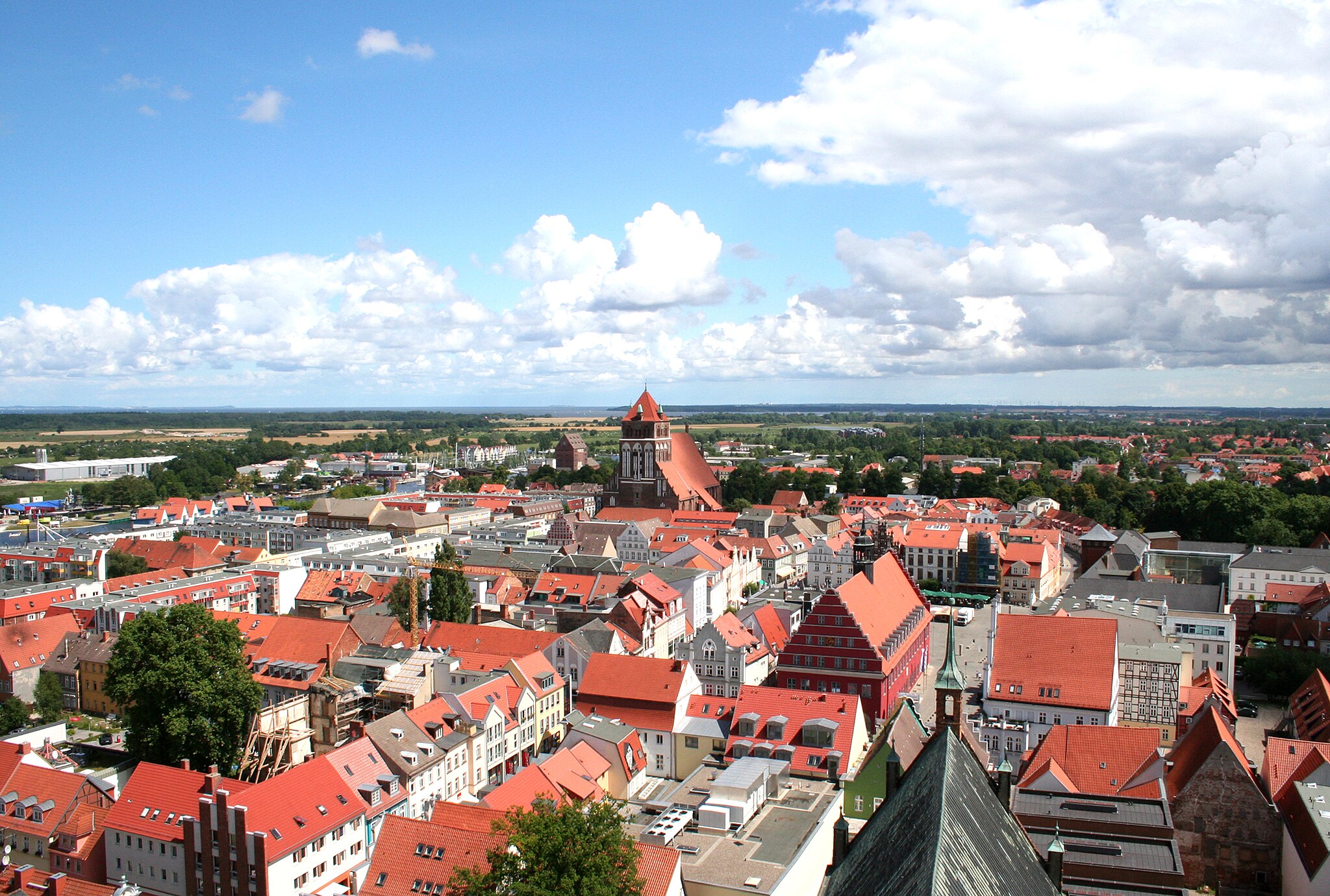 Ernst-Moritz-Arndt-Universität in Greifswald von oben