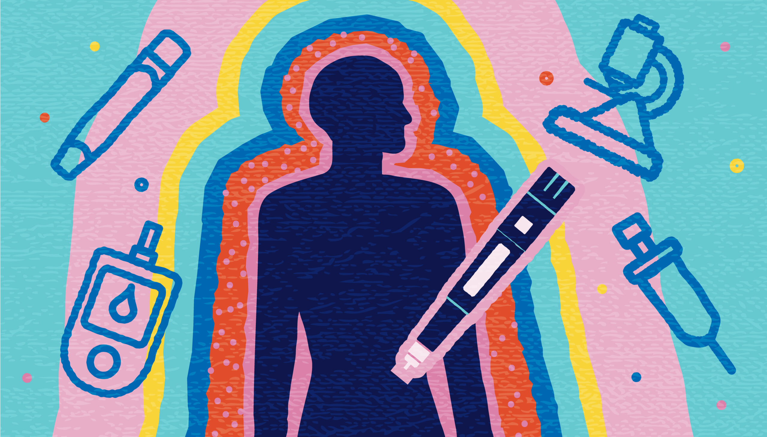 Illustration: Person mit Spritzen